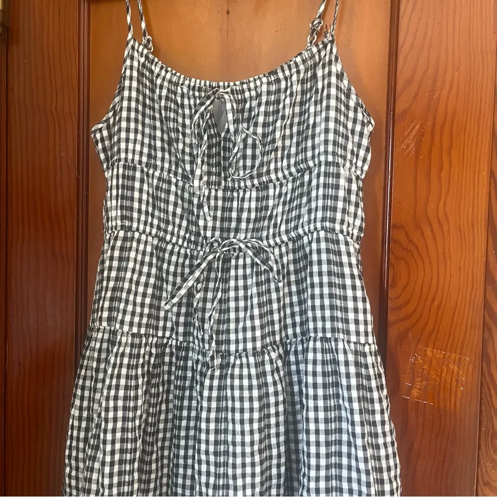 Sim & Sam Black and White Checkered gingham dress - Image 2