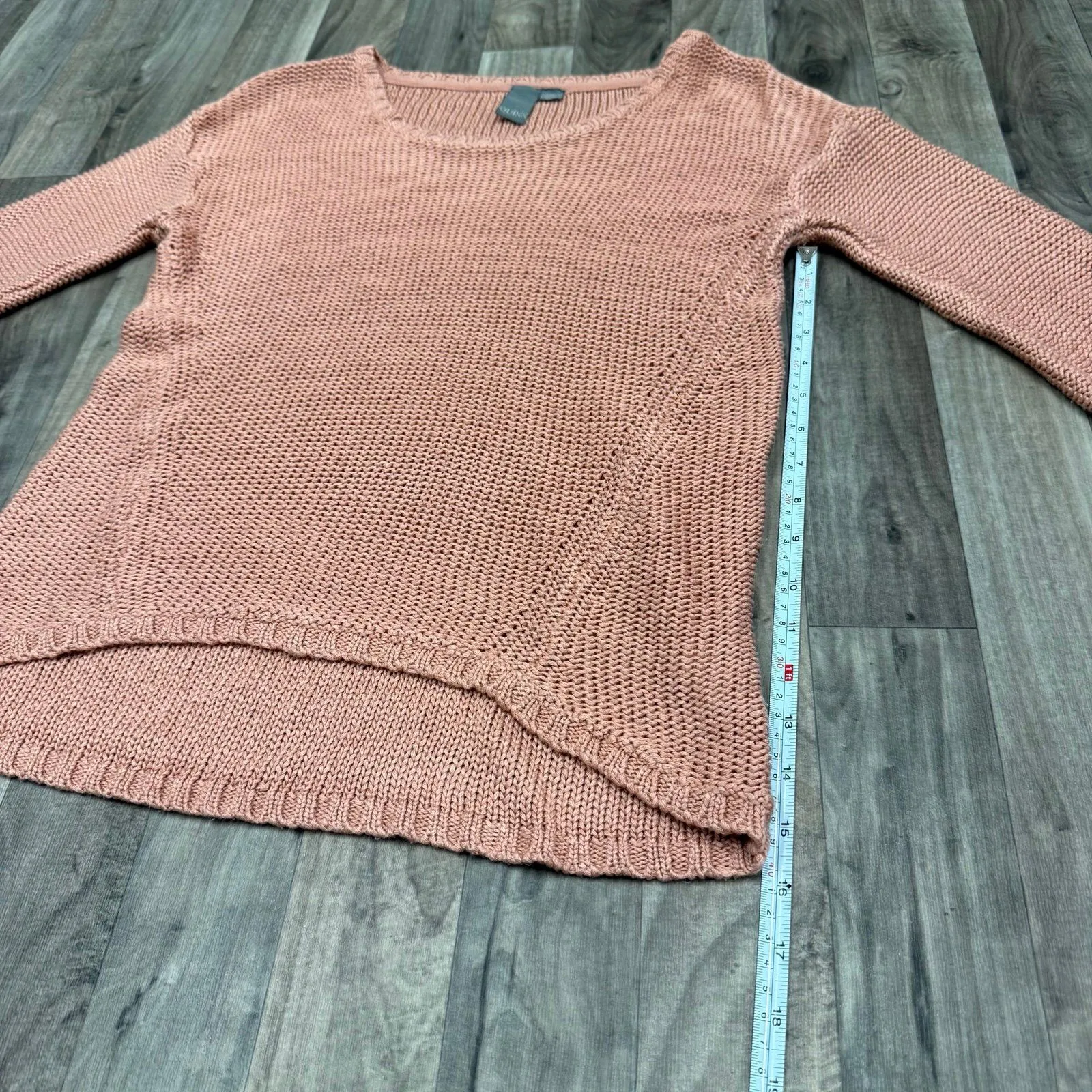 Quinn luxe salmon pink orange knitted sweater - Image 4