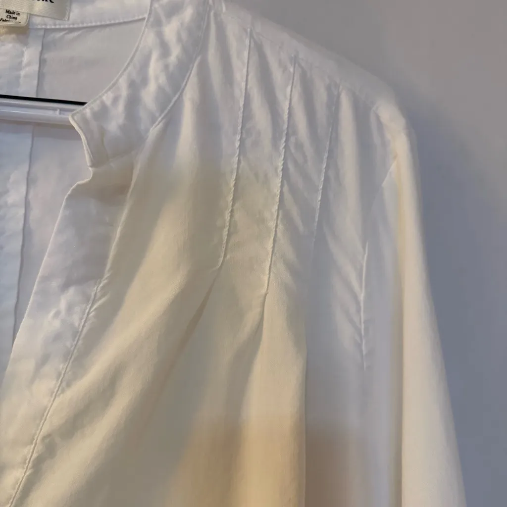 CLOTH & STONE White Popover Long Sleeve Blouse Size L - Image 7