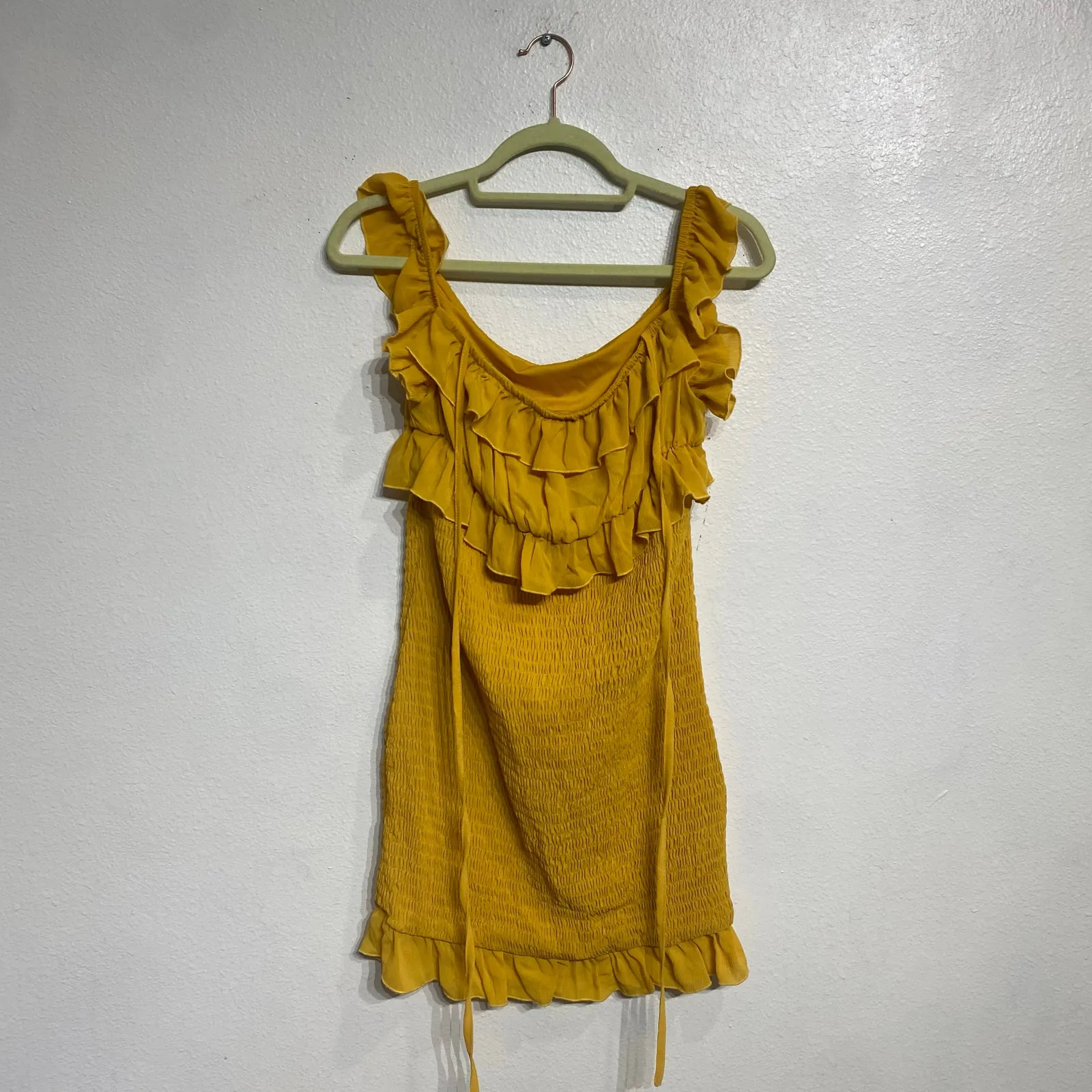 Shein Mustard Yellow Bodycon Mini Dress Sz L NWT Size L - Image 2