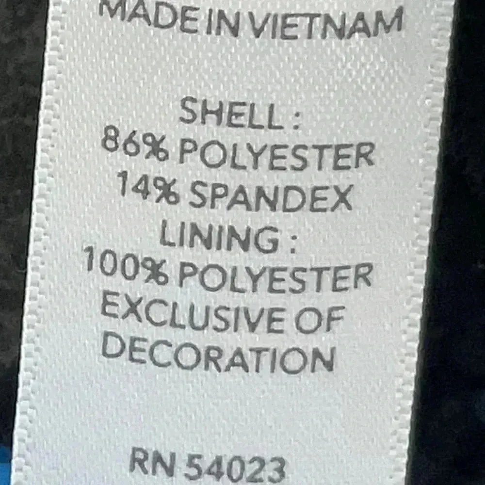 ATHLETA Brooklyn Track Bomber Printed Jacket Size XXS Navy & Black Stretchy - Image 9