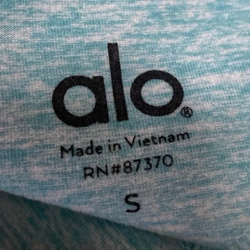 Alo Yoga Alosoft Women's Aqua Blue Gym Running Athletic Leggings Pants Size S - Image 4