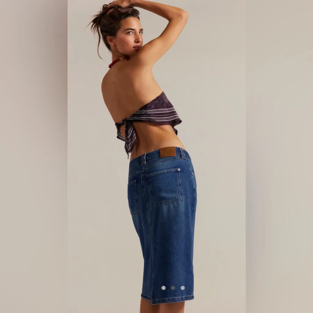 NWT we the free people Stella denim column skirt nova blue sz 26 / 2 - Image 2