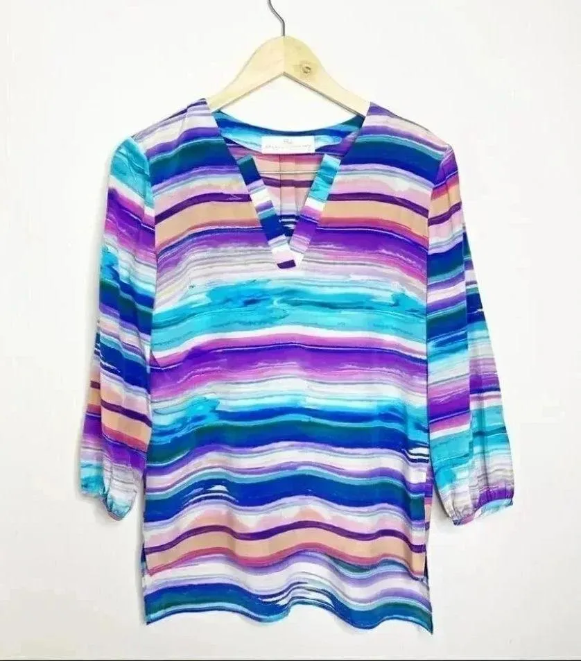 Amanda UpRichard Silk STANBY PRINTED BLOUSE Size Small P - Image 2