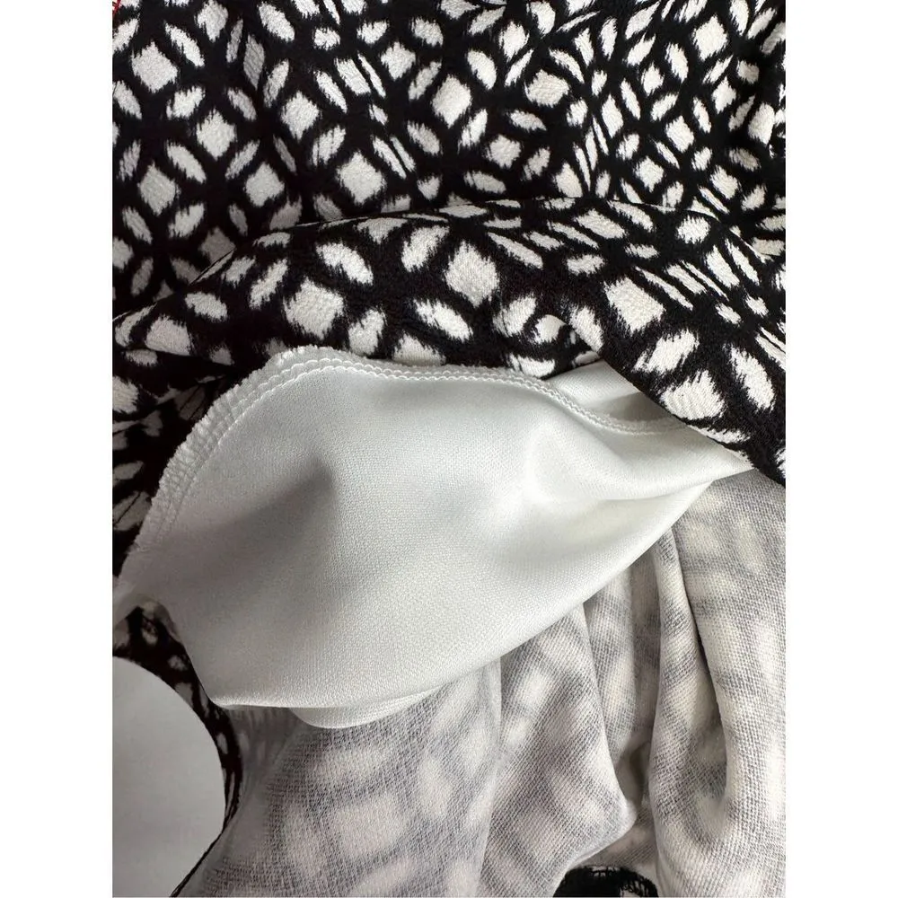 Le lis Skirt Womens Geometrical A-line Black/White Mini Size Medium Petite - Image 8