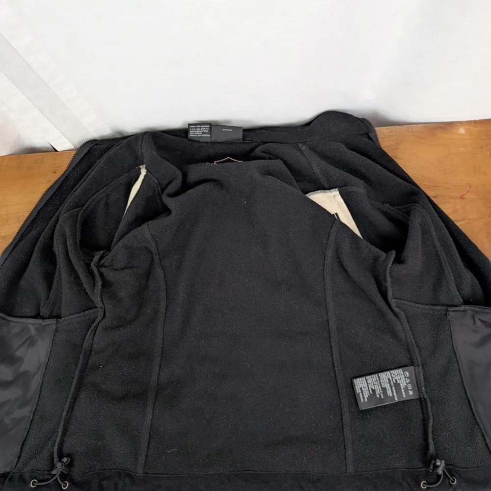Ladies' Harley Davidson Zip Up Fleece Jacket Size Small Black - Image 5