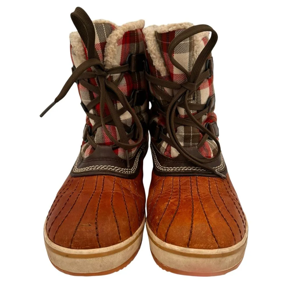 Sorel Women's Trivoli Plaid Duck Snow Boot Size 9 - Image 3