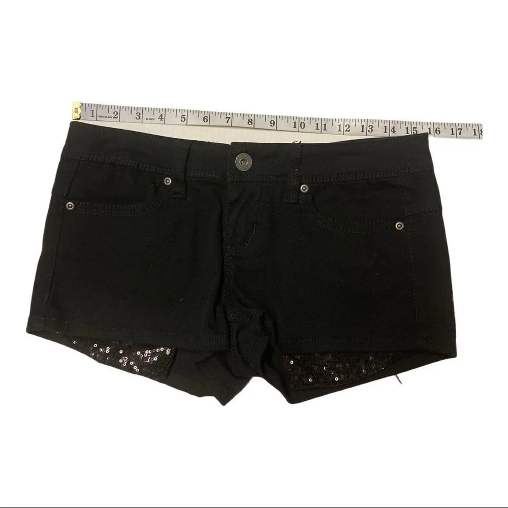  ‎BONGO shorts, Junior sz 7, black, sparkly pockets - Image 3