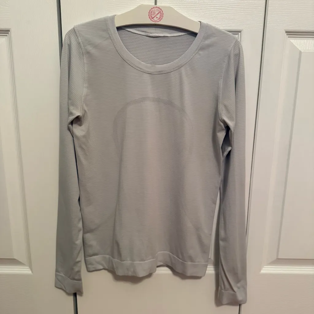 Lululemon Swiftly Tech Long-Sleeve Shirt 2.0 Waist Length in White - Image 2