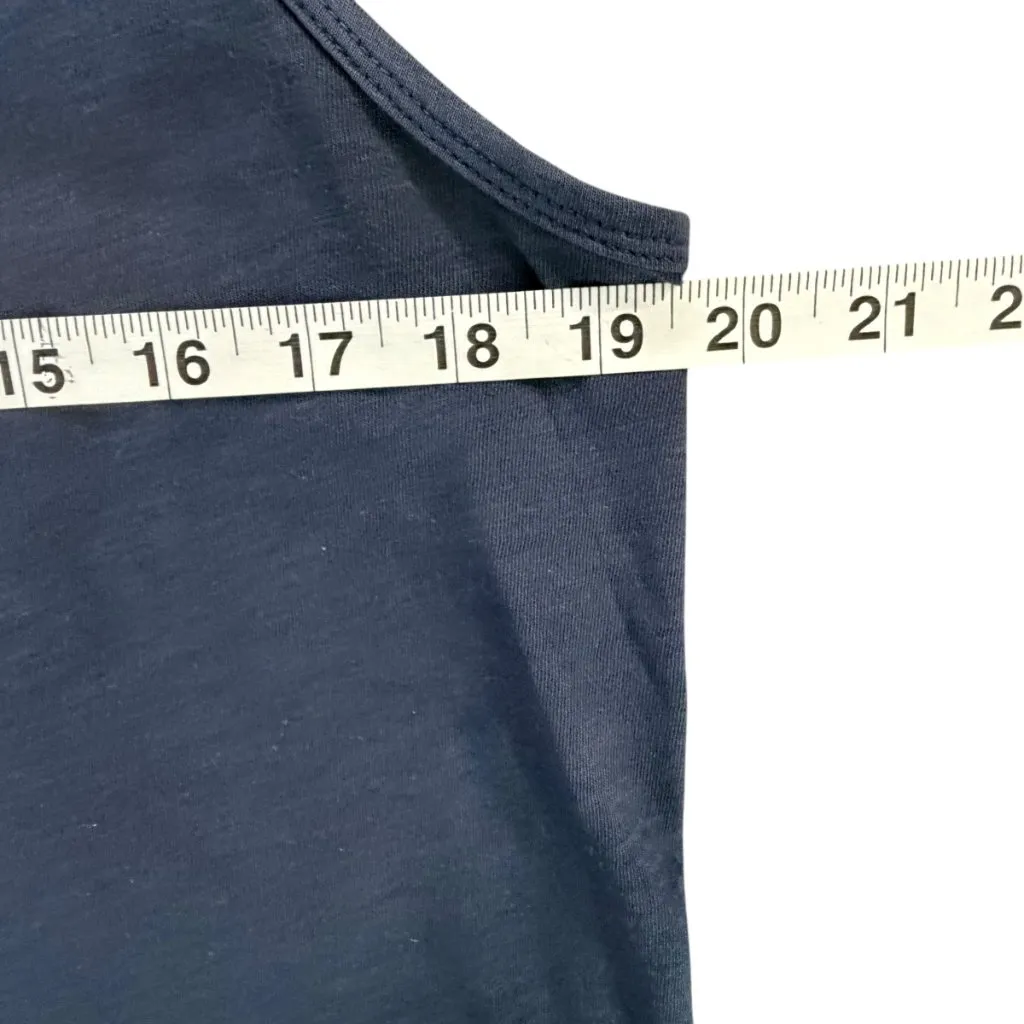 Athleta Organic Daily Tank Top Womens L Blue Soft Cotton Modern Casual Comfort - Image 8