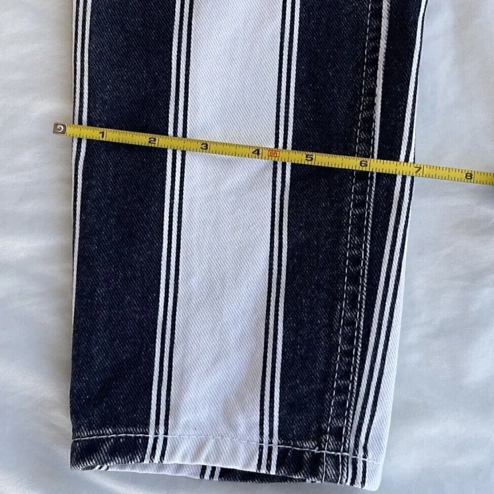 BDG Urban Outfitters Jeans Striped Size 26 Black White Denim Jeans Pants Retro - Image 9