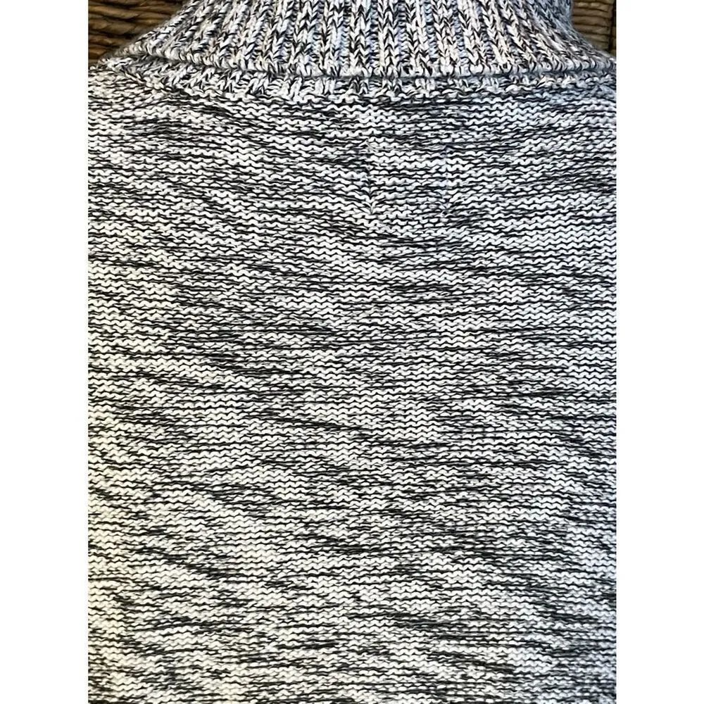 Gap Black and White Cable Knit Turtleneck Sweater Size Small - Image 11