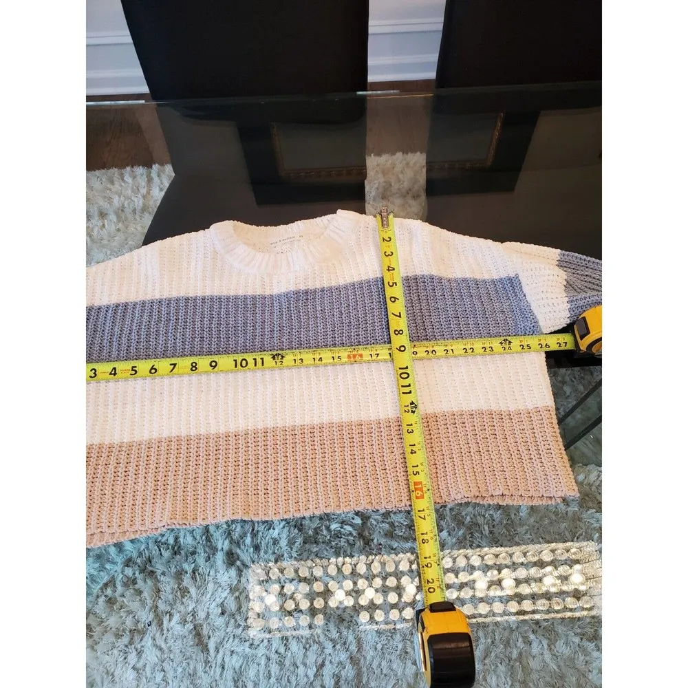 Moon & Madison Women Multicolor Long Sleeve Round Neck Pullover Knit Sweater XS - Image 10