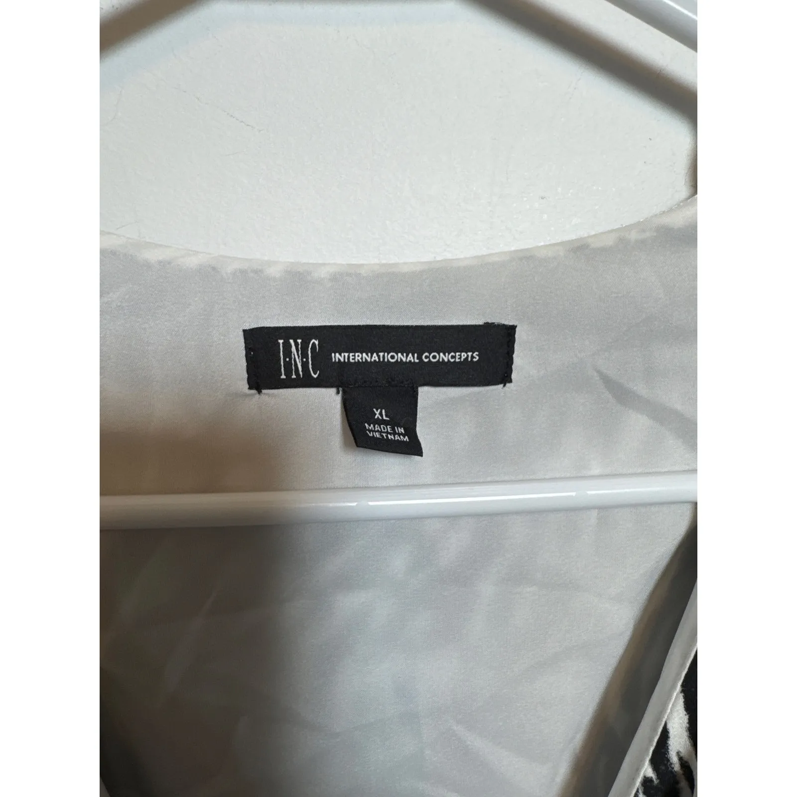 INC International Concepts Women's XL Black White Short Sleeve Mini Dress Work - Image 6