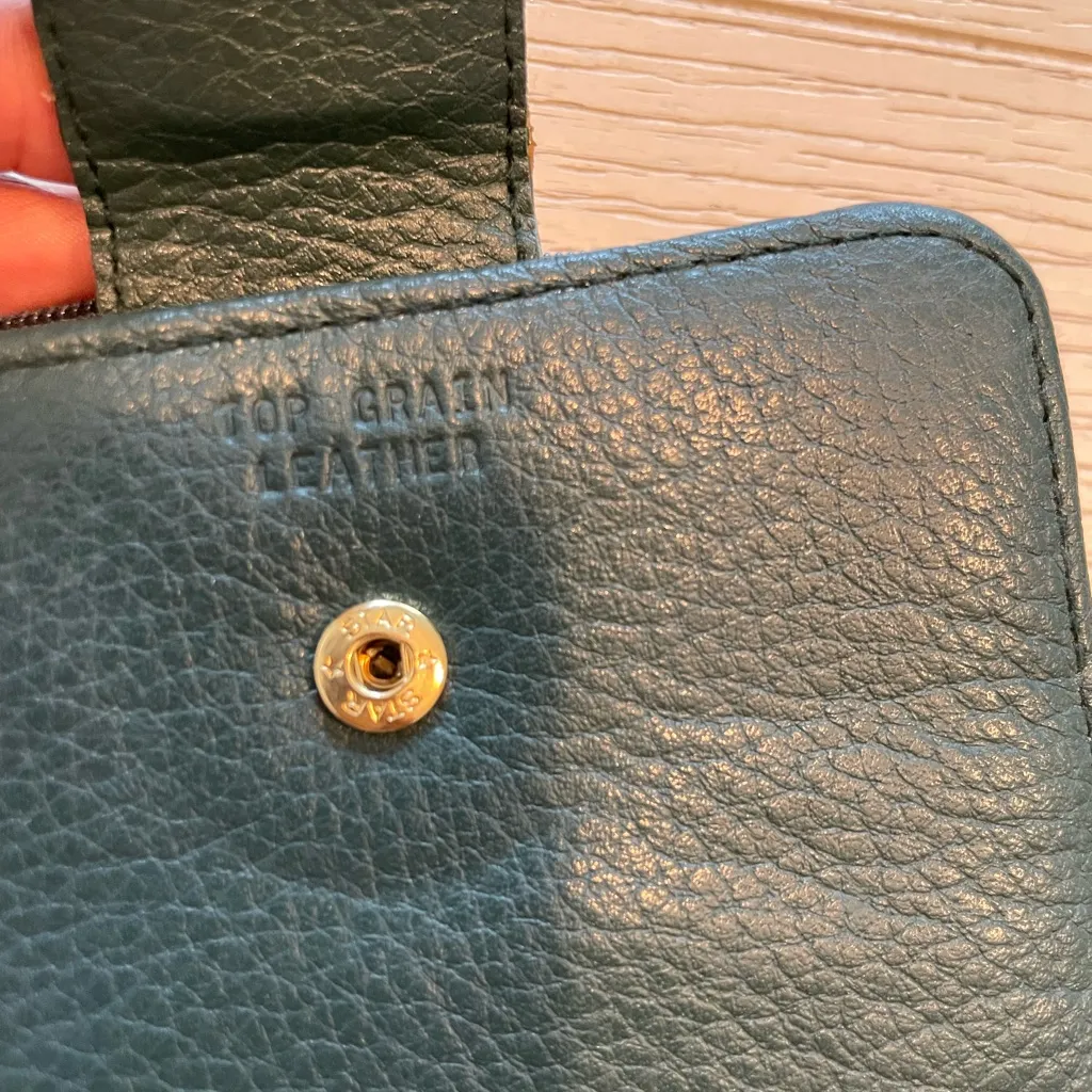 Top Grain Leather Wallet Green - Image 8