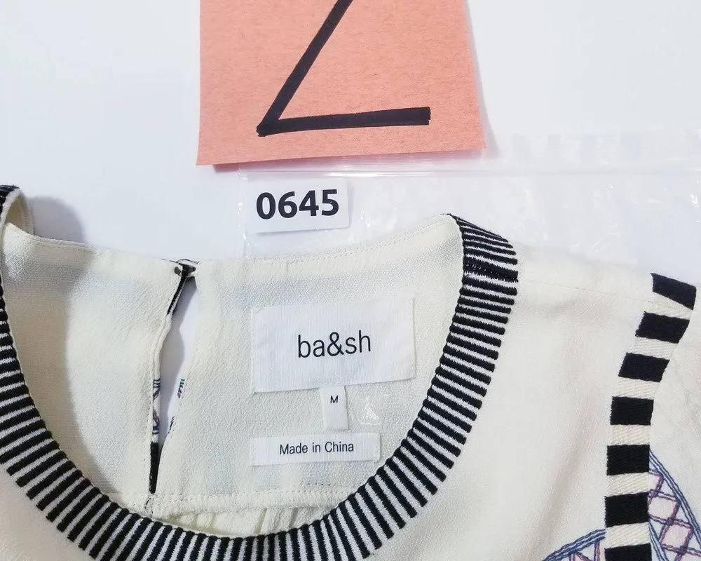 Ba&sh Cream Embroidered Bell Sleeves Lady Dress - Image 13