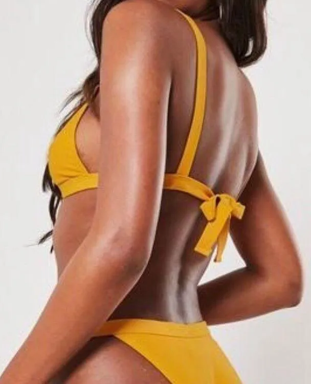 Bright Yellow Bikini Top - Image 2