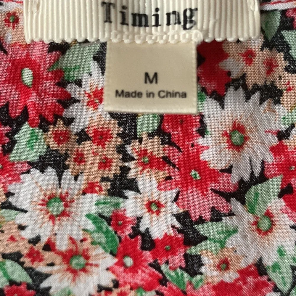 Floral Mid Drift Top Size M - Image 3