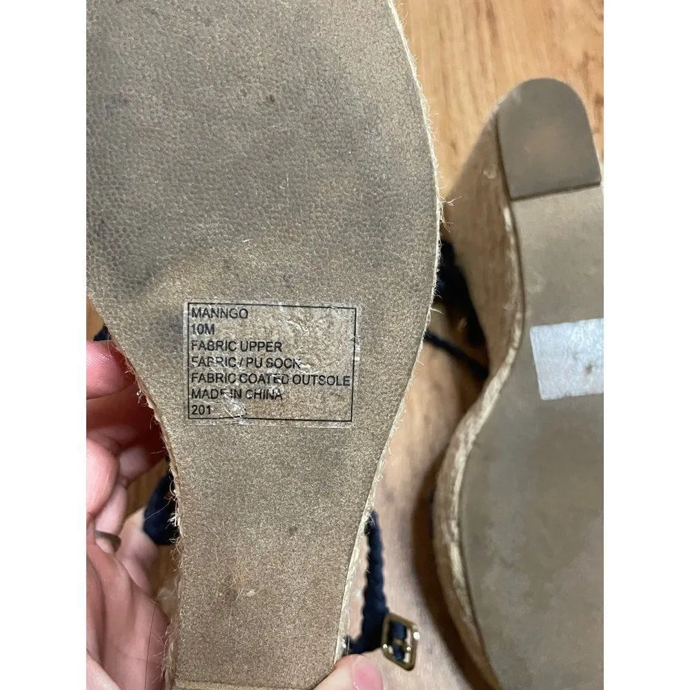 Steve Madden blue mango crochet wedge heel espadrilles - Image 8