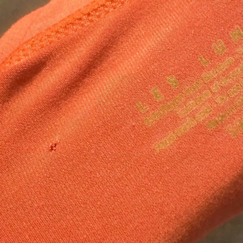 Les Lunes Colorblock Jumpsuit Sleeveless Wrap Front Belted Stretch Small Medium Orange - Image 12