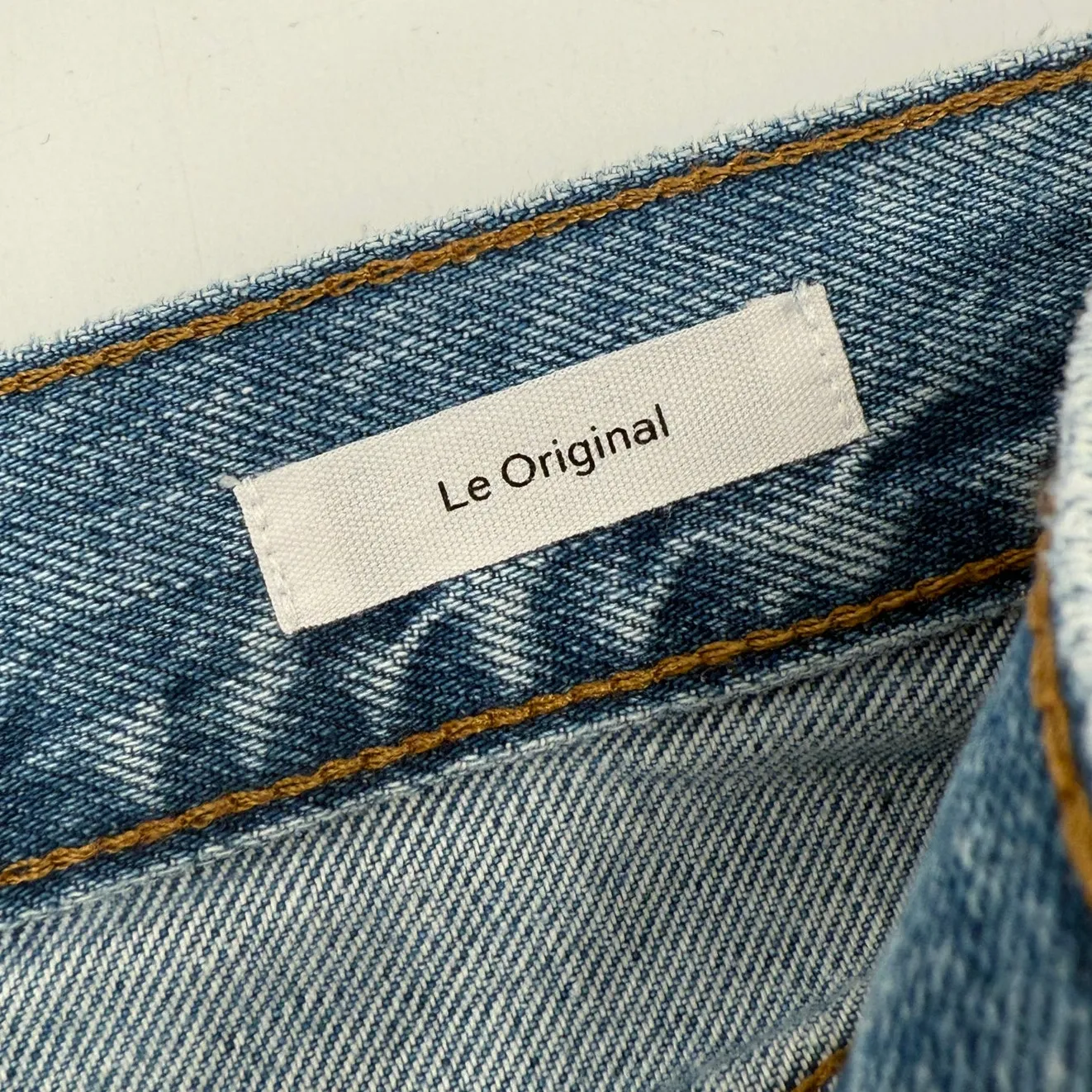 Frame Le Original Jeans SZ 26 Denim NWT High Rise Straight Leg Riverrun Distress - Image 8