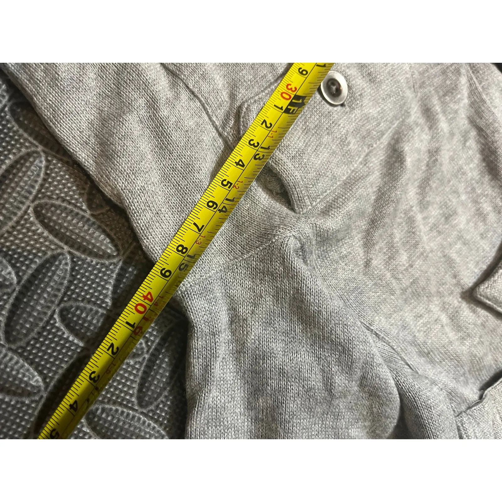 Free People Utility Sweater Dress‎ Jacket Long Cardigan Coat S Gray Button Down - Image 6