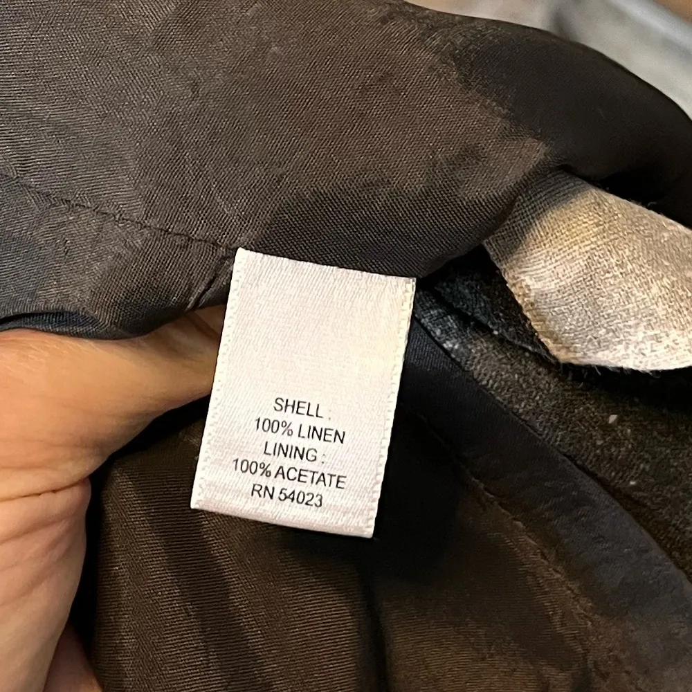 Banana republic Italian fabric Y2k abstract sleeveless linen ribbing dre… - Image 8