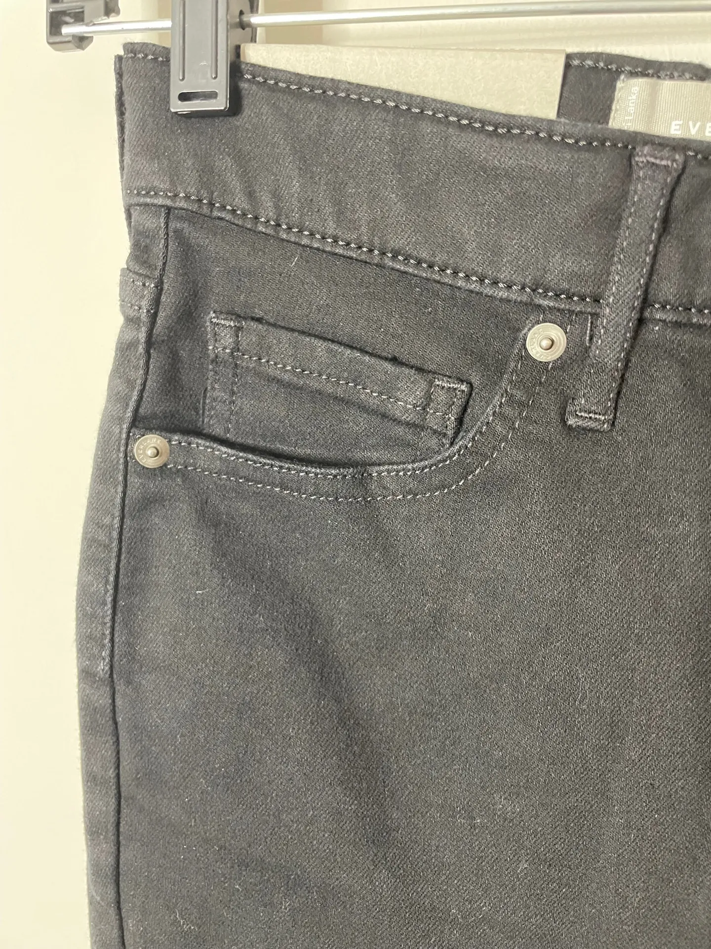 New EVERLANE Womens 27 Jeans The Way High Skinny High Stretch Black High Rise New with Tags - Image 2