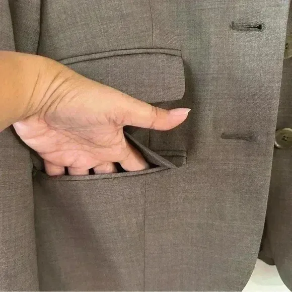 Eddie Bauer Blazer‎ Wool Blend Womens Size 2 Brown Casual Formal Timeless - Image 3