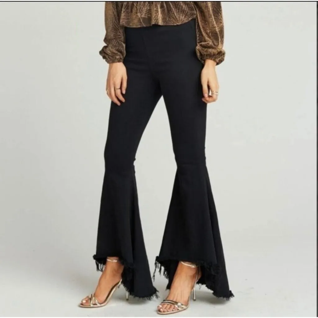 Show Me Your Mumu Becky Bells In Black Lava Women's Large High‎ Waist Fringe USA - Image 3