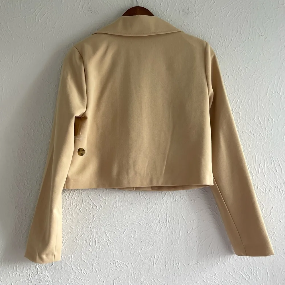 And Now This Women's Cropped Single Button Notched Collar Blazer Size S - Image 4