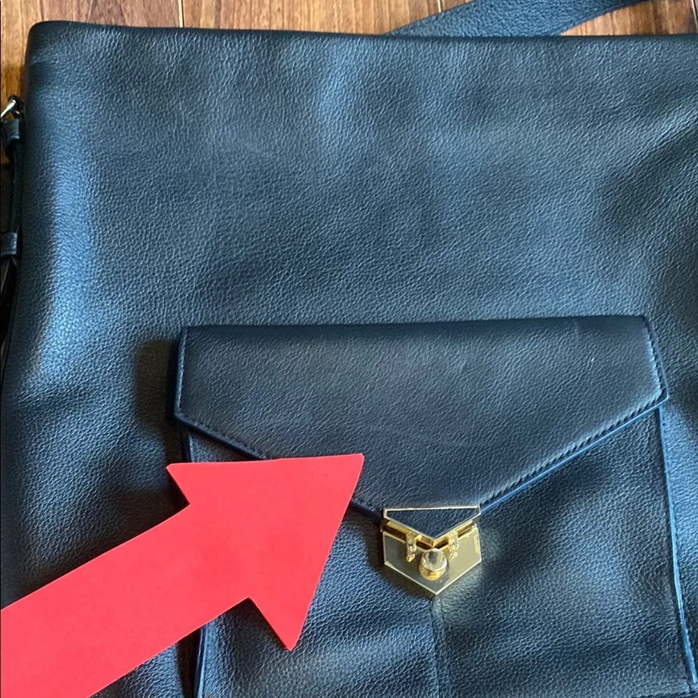 Stella and Dot covet black leather tote bag - Image 11