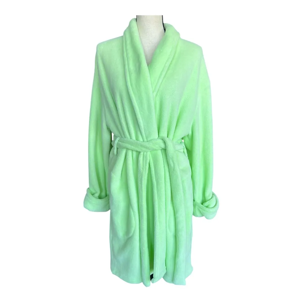 Vanity Fair Mint Green Plush Robe Size L - Image 7