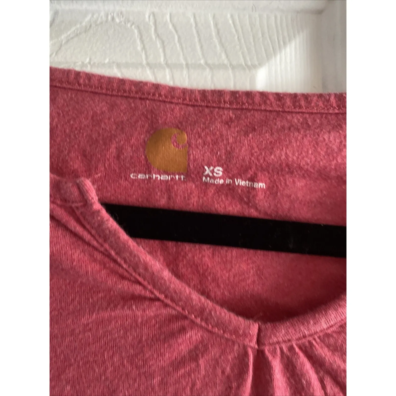 Carhartt Women's‎ XS Pink Top V Neck Top Work Shirt Chore Barn 4H - Image 3