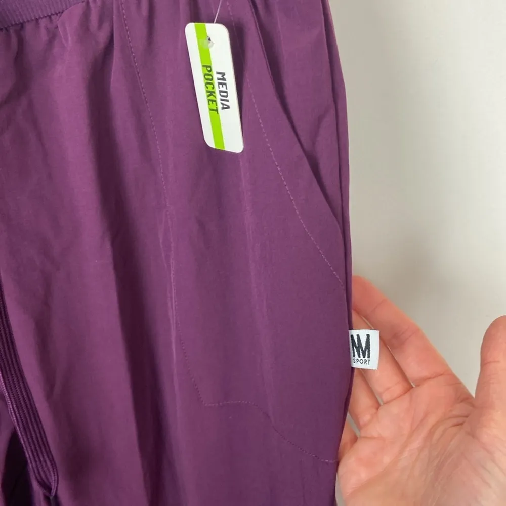 NWT Nicole Miller Sport Jogger Plum Purple Size 1X High Waist - Image 8