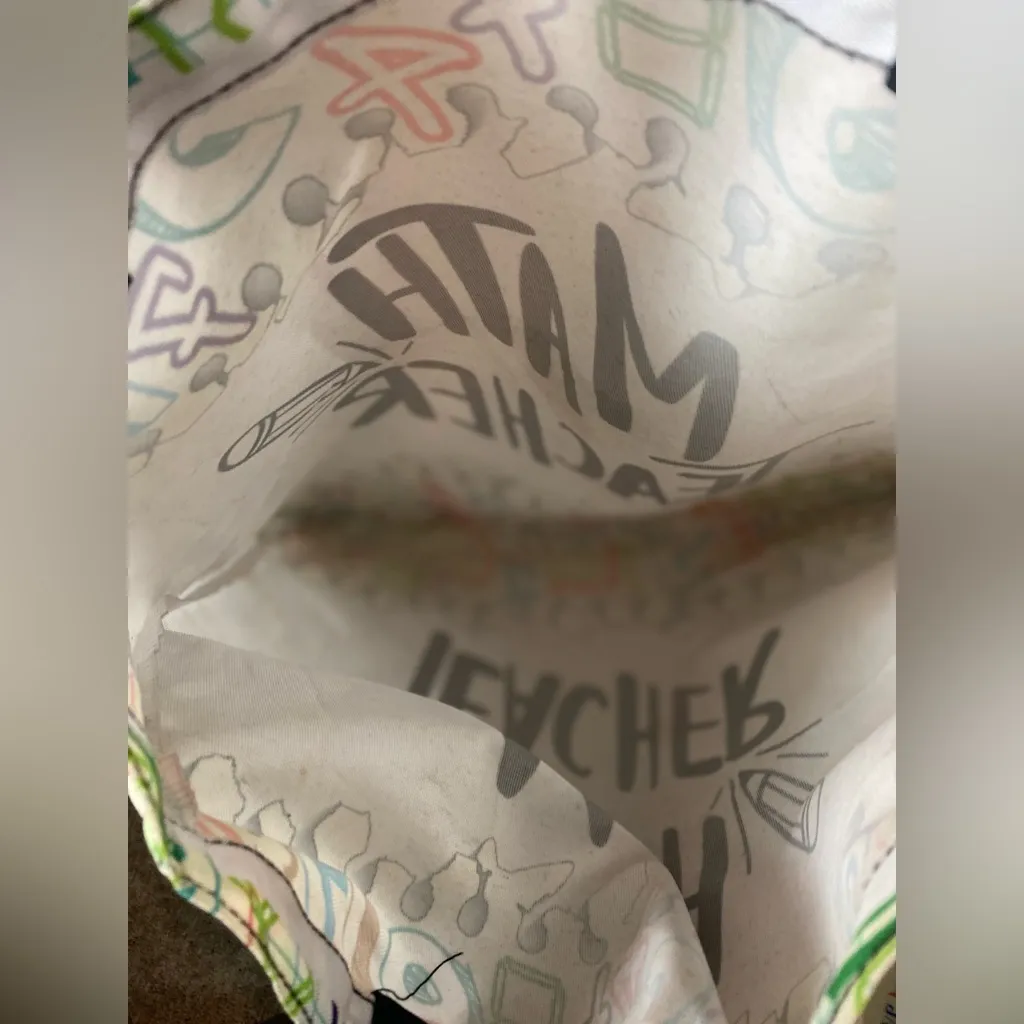 Math Teacher Tote Bag Black - Image 3