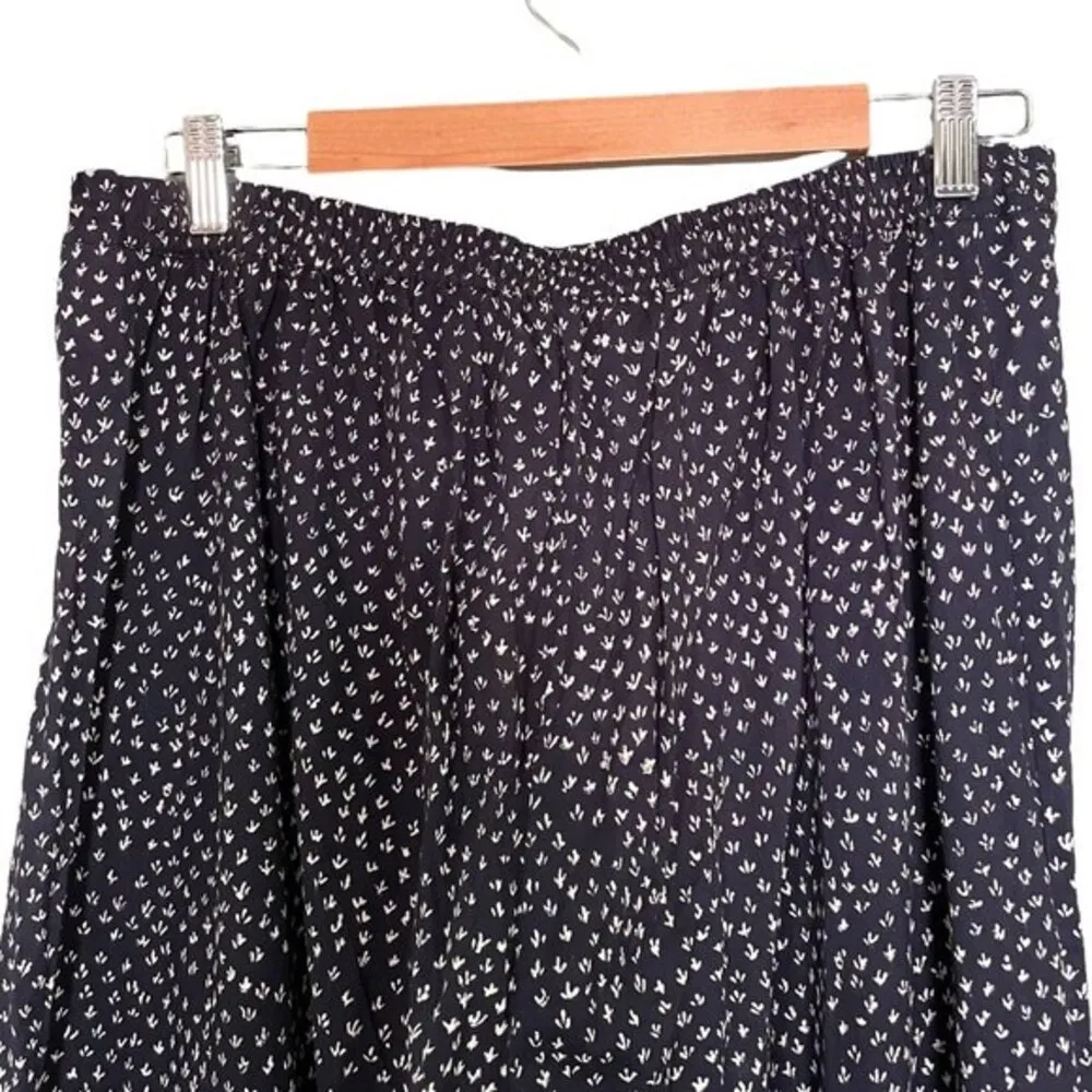 NWT Karu Handprinted Scrub Print Pants Midnight Blue Artisan Womenâs Size Medium - Image 6