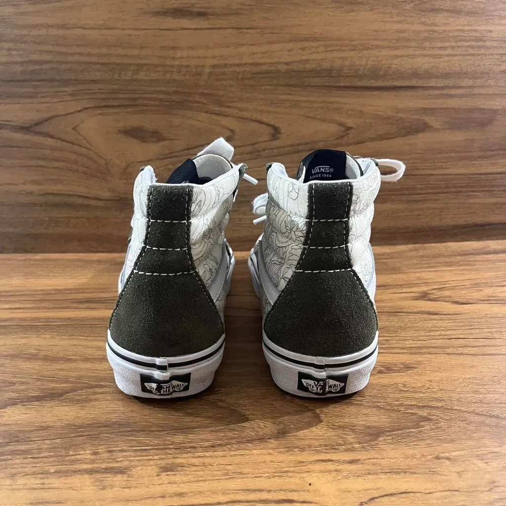 Vans Sk8-Hi Desert Skulls Grape Leaf & White Skate Shoes Women’s 7 Men’s 5.5 - Image 4