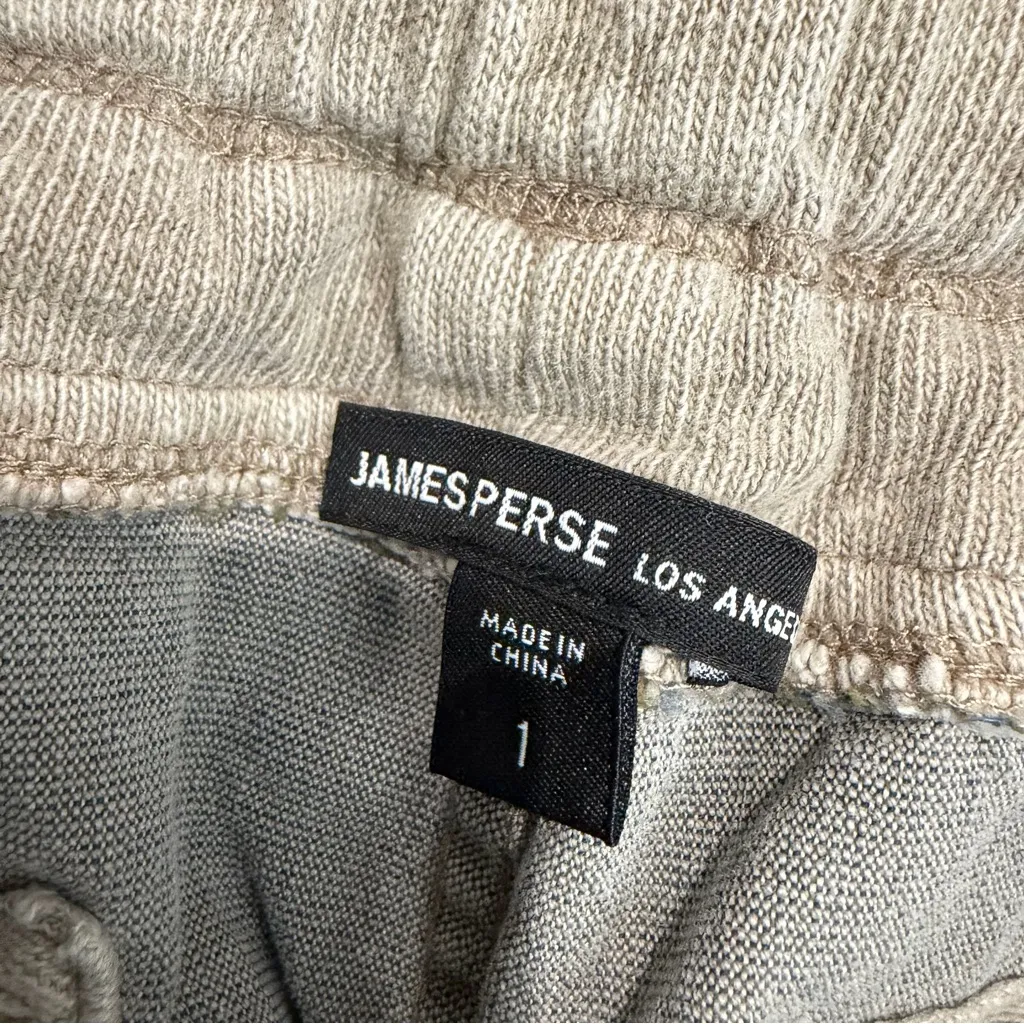 James Perse Women’s Mixed Media Pant Jogger Linen Cotton Blend Small (1) Neutral - Image 4