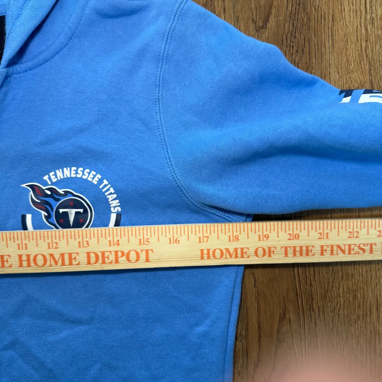 NFL Tennessee Titans Zip Up Hoodie Jacket Blue NFL Team Apparel Girls XL (16) - Image 8