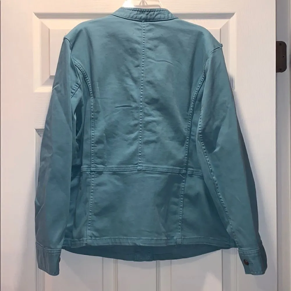 Talbots Band Collar Military Style Jacket - Image 5