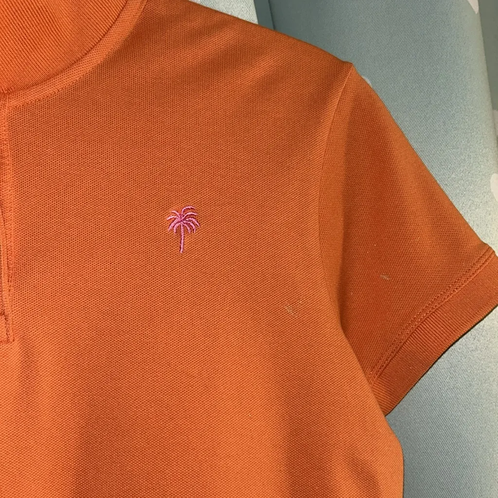 Vintage White Label Lilly Pulitzer Size S Orange Polo - Image 5