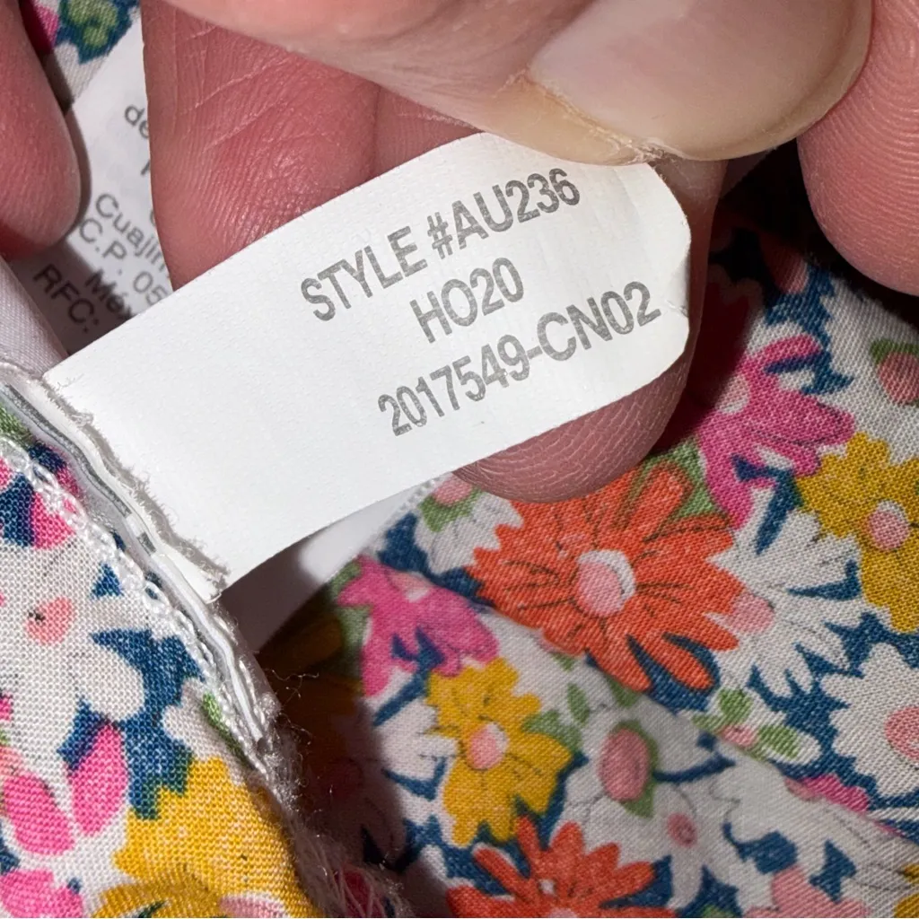 J. Crew X Liberty Of London Ruffle Front Floral Long Sleeve Blouse Shirt Small - Image 14