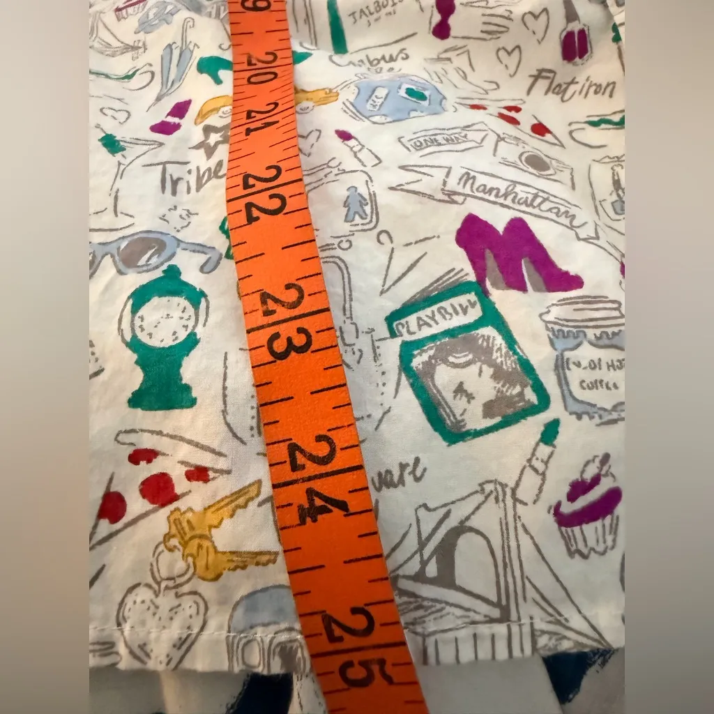 Talbots New York City Doodle Print Button Down Shirt - Image 7