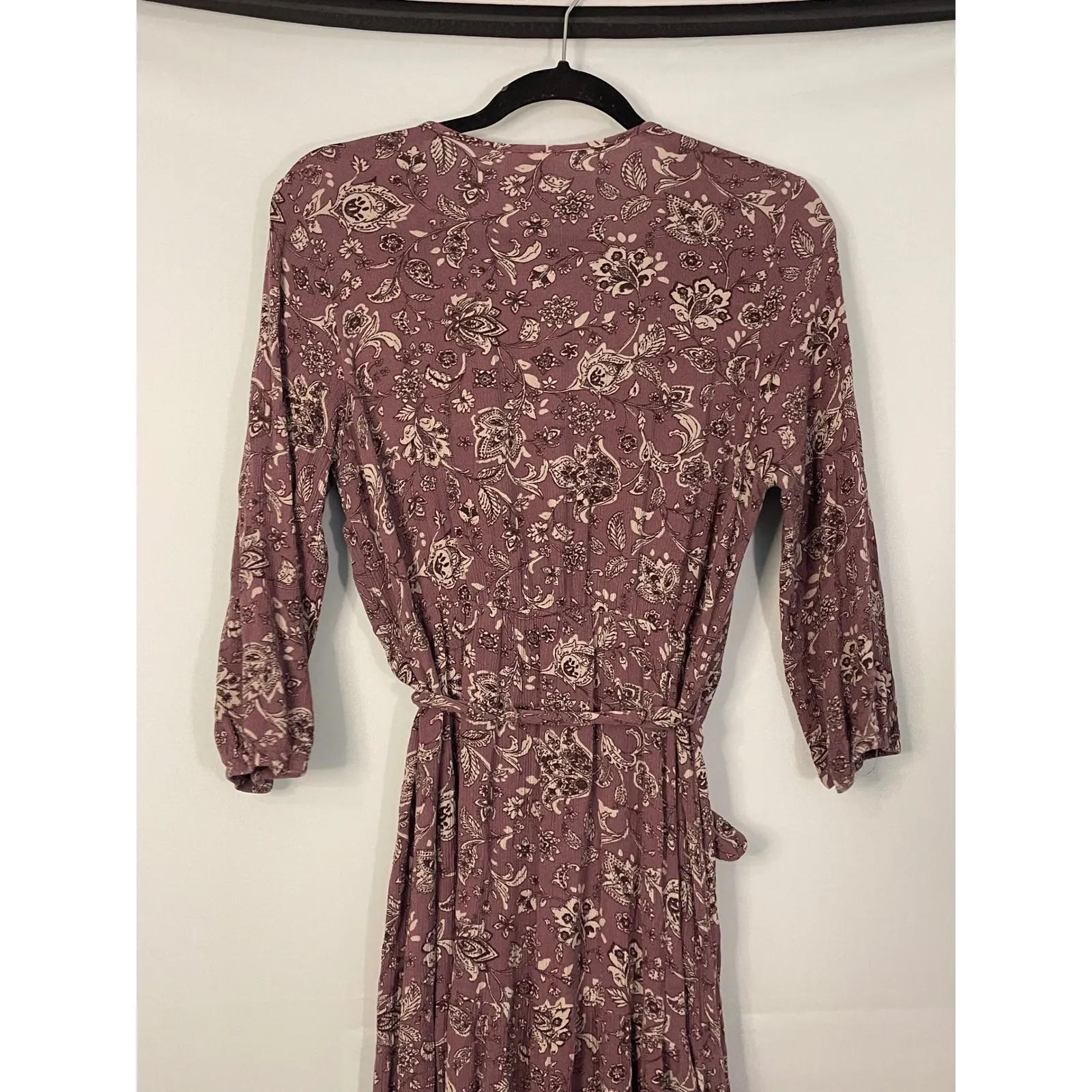 Knox Rose Women's Floral Wrap Maxi Dress Dusty Mauve Size Medium - Image 7