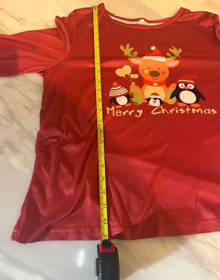 Christmas Woman’s Pjs Set Size L Long Sleeves and Pants Comfy Characters￼ Red Size L - Image 9