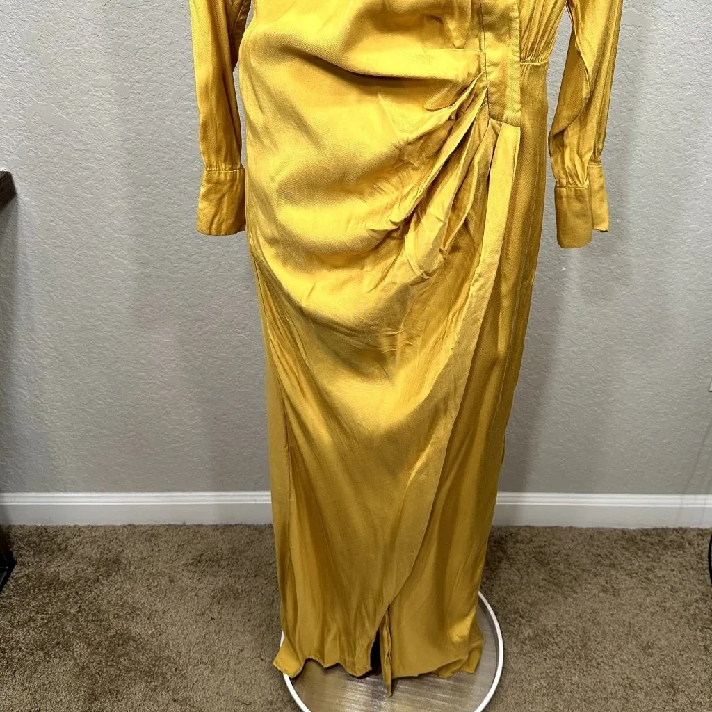 L'Academie The Gigi Maxi Dress in Mustard Yellow - Image 6