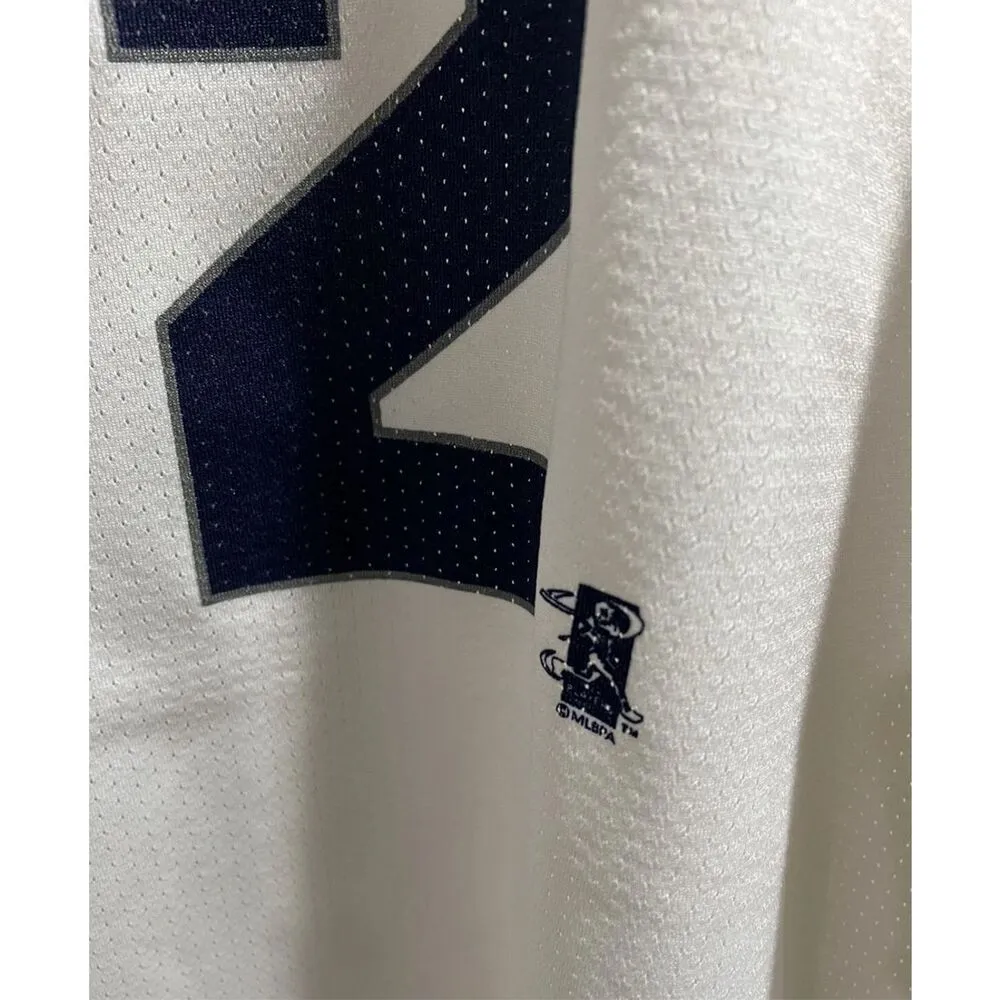 Majestic Derek Jeter #2 Yankees Jersey XL White MLB Men’s Sewn USA Authentic - Image 6