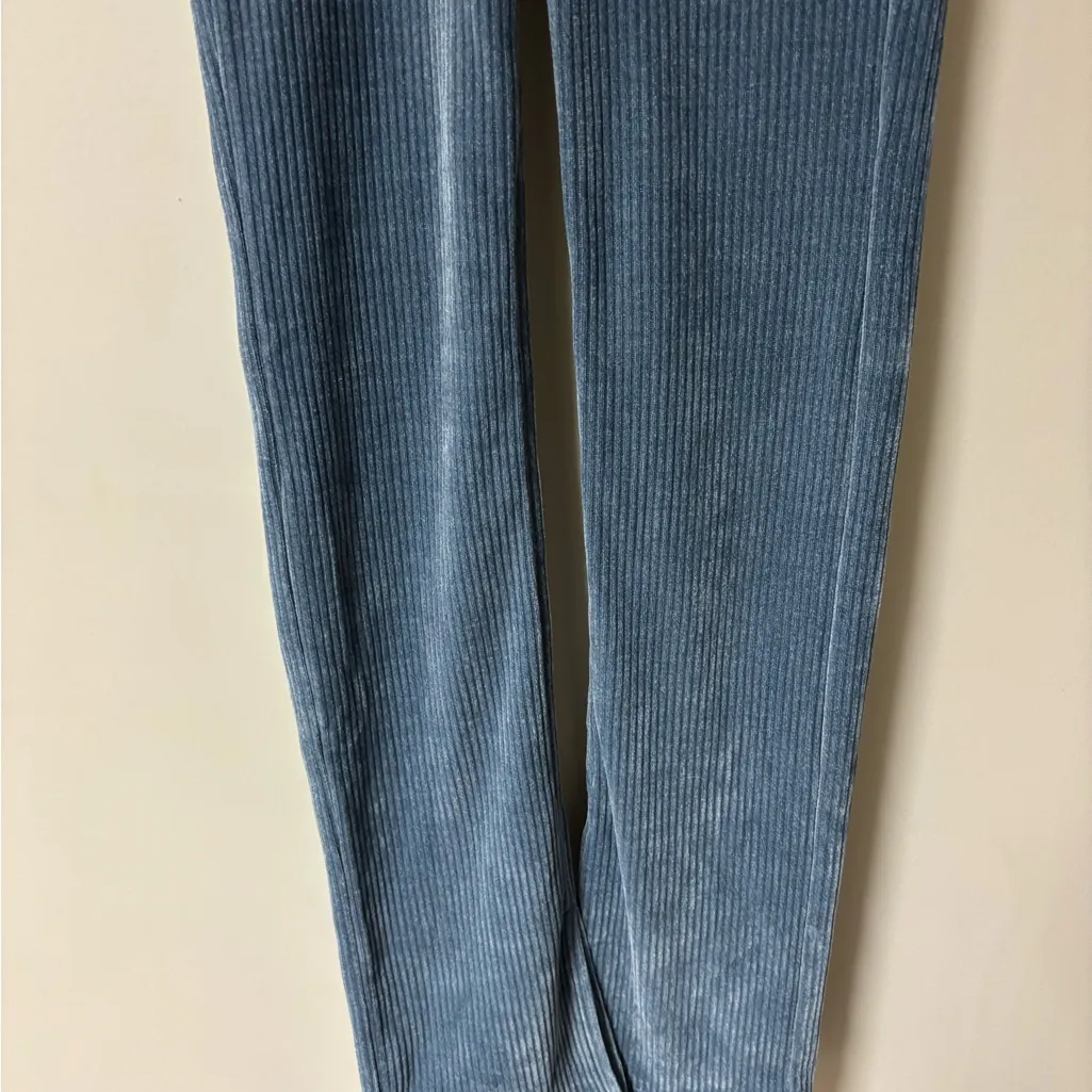 Zara Blue Corduroy Slim Flare Pants Size 2/34 NEW Boho Hipster - Image 3