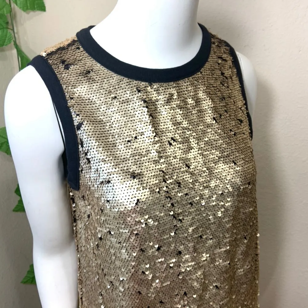 Gold Sequins Reversible Mermaid Tank Top - Image 7